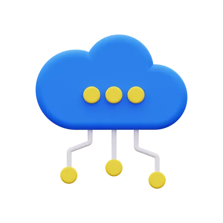 3 D Cloud Computing Icon 3D Icon