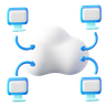3d cloud-computing logo