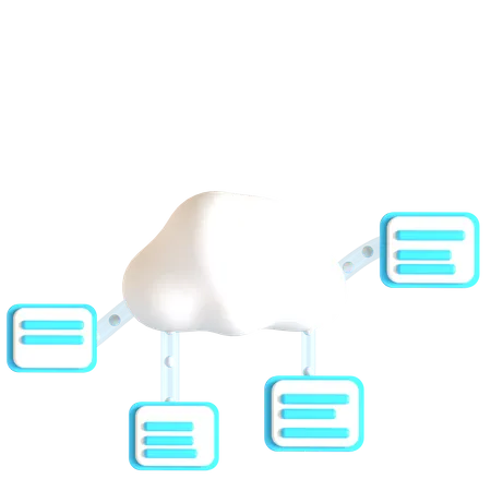 3 D Cloud Computing Icon For Internet Marketing Design 3D Icon