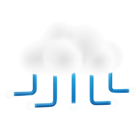 Cloud Computing 3 D Illustration 3D Icon