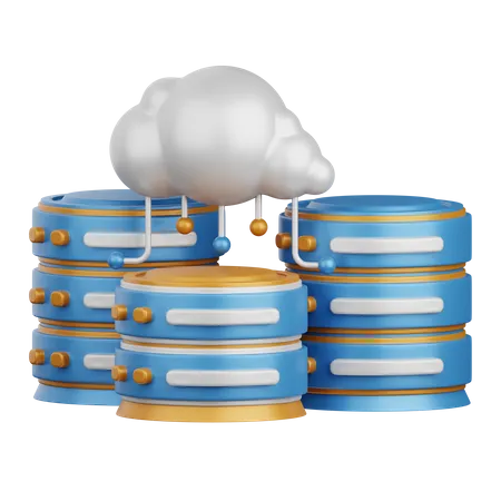 3 D Rendering Cloud Computing Isolated Useful For Technology Programming Development Coding Software App Computing Server And Connection Design Element 3D Icon