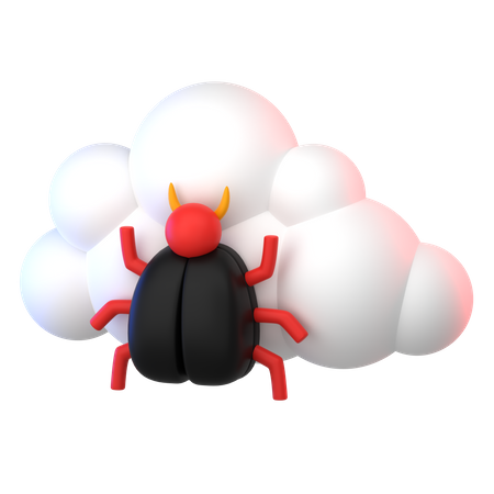 Cloud Computing Bug  3D Icon