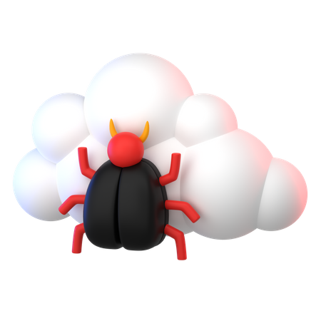 Cloud Computing Bug 3D Icon