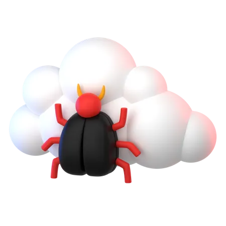 Cloud Computing Bug 3D Icon