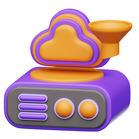 Cloud Computing Filter  3D Icon