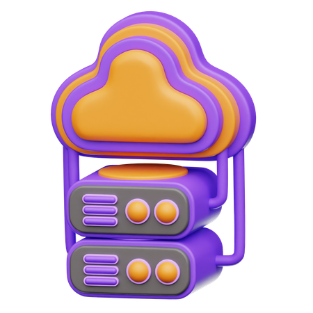 Cloud-Computing-Server  3D Icon