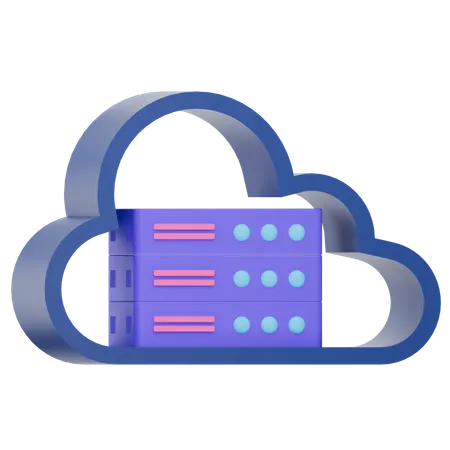 Cloud Computing Server  3D Icon