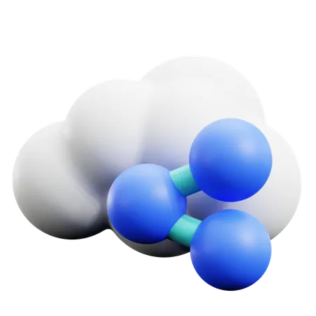 Cloud Computing Share  3D Icon