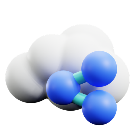 Cloud Computing Share  3D Icon