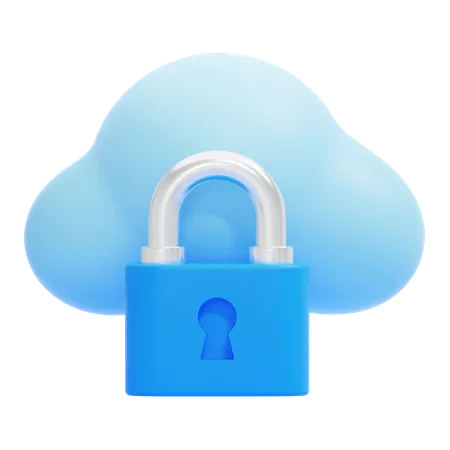 Cloud Computing-Sicherheit  3D Icon