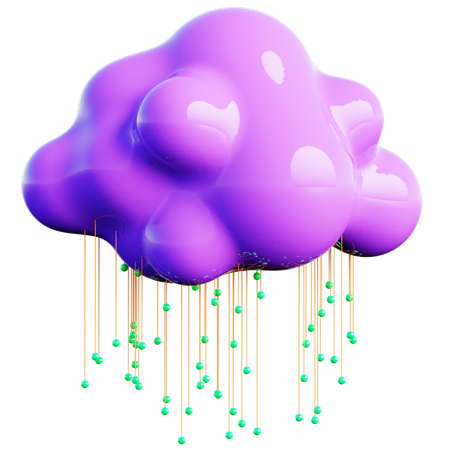 Cloud Computing Technology  3D Icon