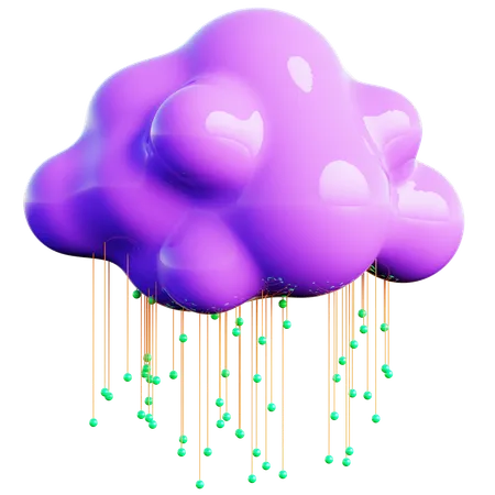 Cloud Computing Technology  3D Icon