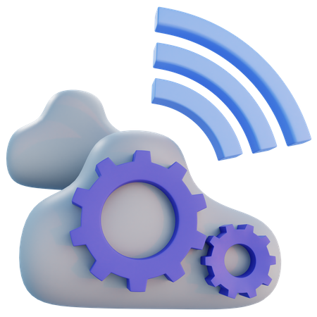Cloud Computing Wifi  3D Icon