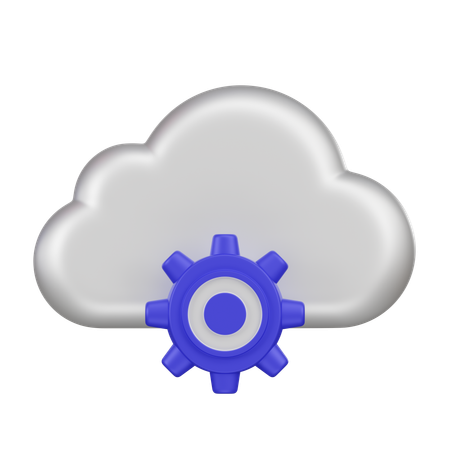 Cloud Configuration  3D Icon