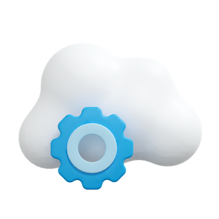 Cloud configuration  3D Icon