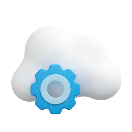 Cloud configuration  3D Icon