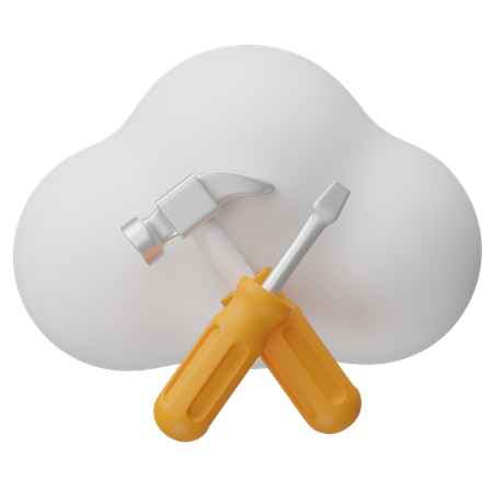 Cloud Configuration  3D Icon