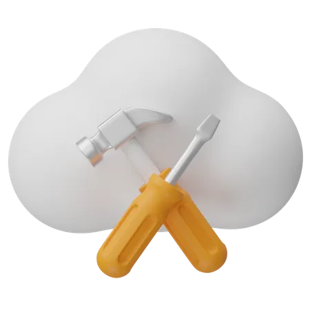 Cloud Configuration  3D Icon