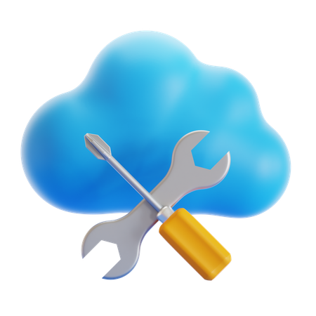 Cloud Configuration  3D Icon