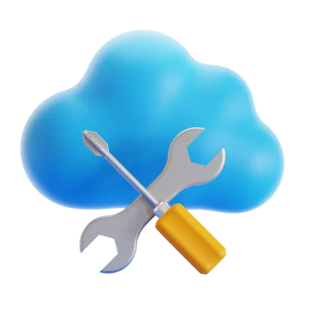 Cloud Configuration  3D Icon