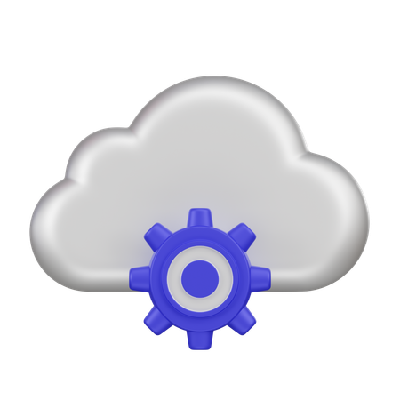 Cloud Configuration  3D Icon
