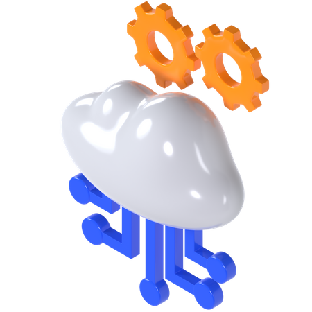 Cloud Configuration  3D Illustration