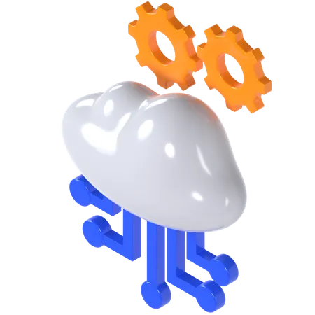 Cloud Configuration  3D Illustration