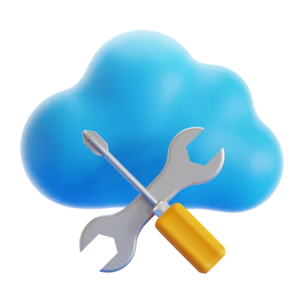 Cloud Configuration 3D Icon