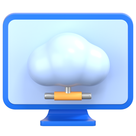 Cloud connection  3D Icon