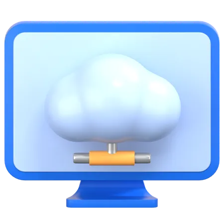 Cloud connection  3D Icon