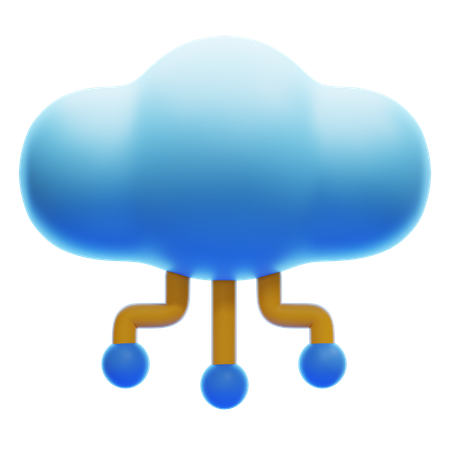 Cloud Connection  3D Icon