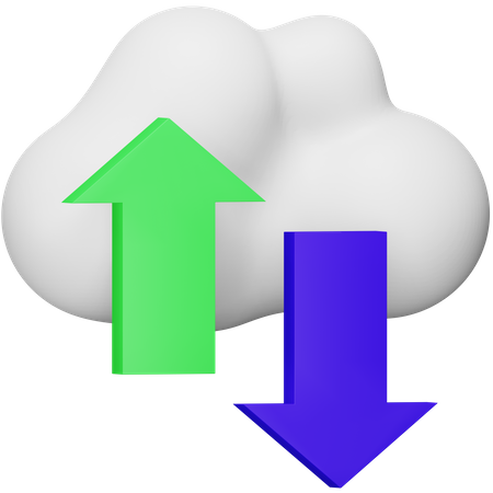 Cloud Connection  3D Icon