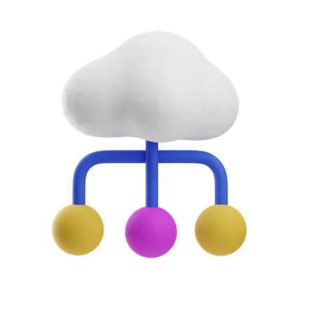 Cloud Connection  3D Icon