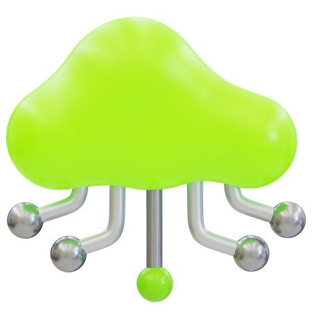 Cloud Connection  3D Icon