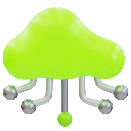 Cloud Connection  3D Icon