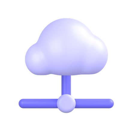 Cloud Connection  3D Icon