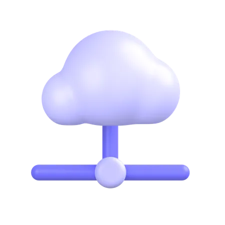 Cloud Connection  3D Icon