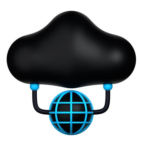 Cloud Connection  3D Icon