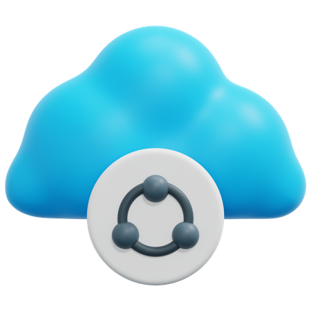 Cloud Connection  3D Icon