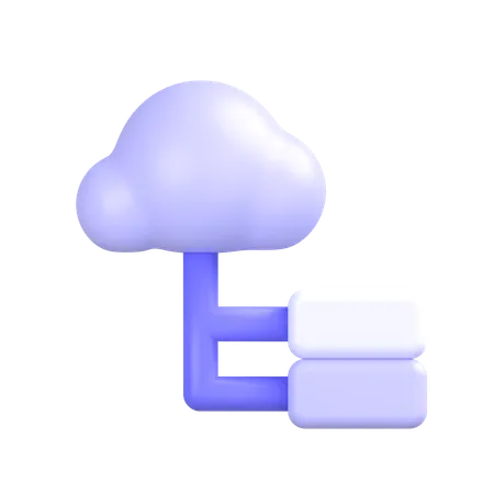 Cloud Connection  3D Icon