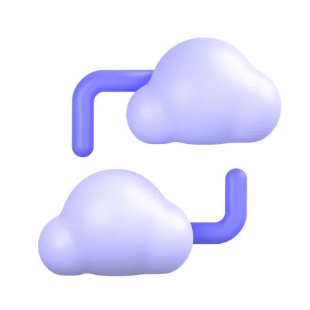 Cloud Connection  3D Icon