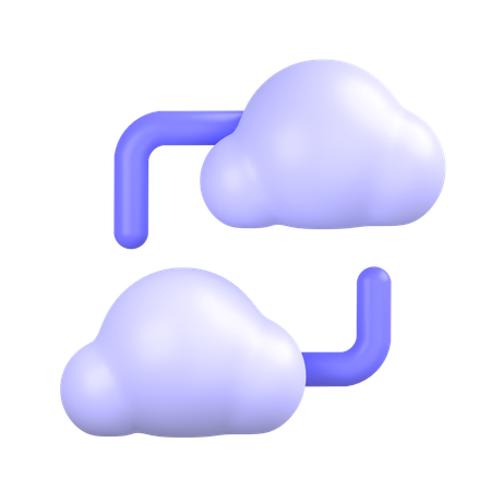 Cloud Connection  3D Icon