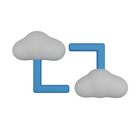 Cloud Connection  3D Icon