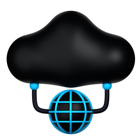 Cloud Connection  3D Icon