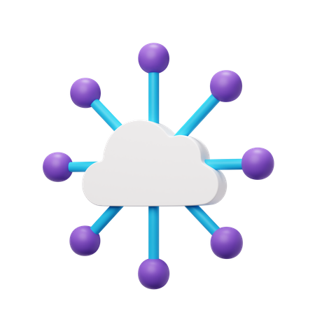 Cloud Connection  3D Illustration