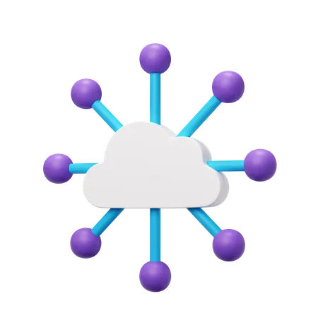 Cloud Connection  3D Illustration