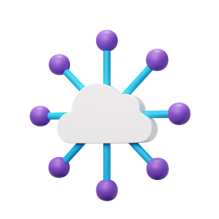 Cloud Connection 3D Illustration