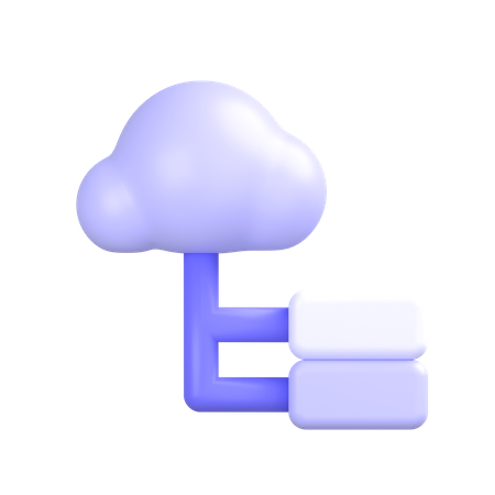 Cloud-connection 3D Icon