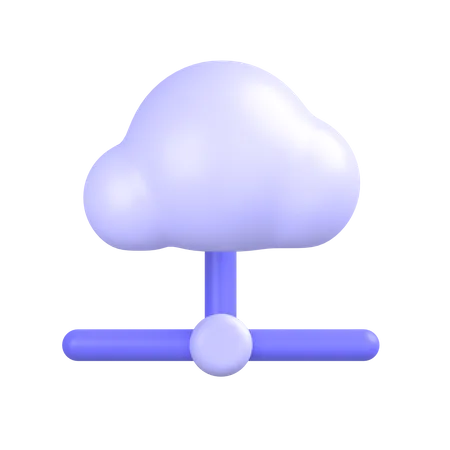 Cloud-connection 3D Icon