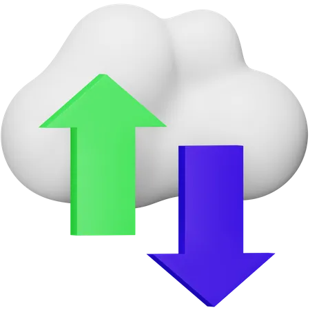 Cloud Connection 3D Icon